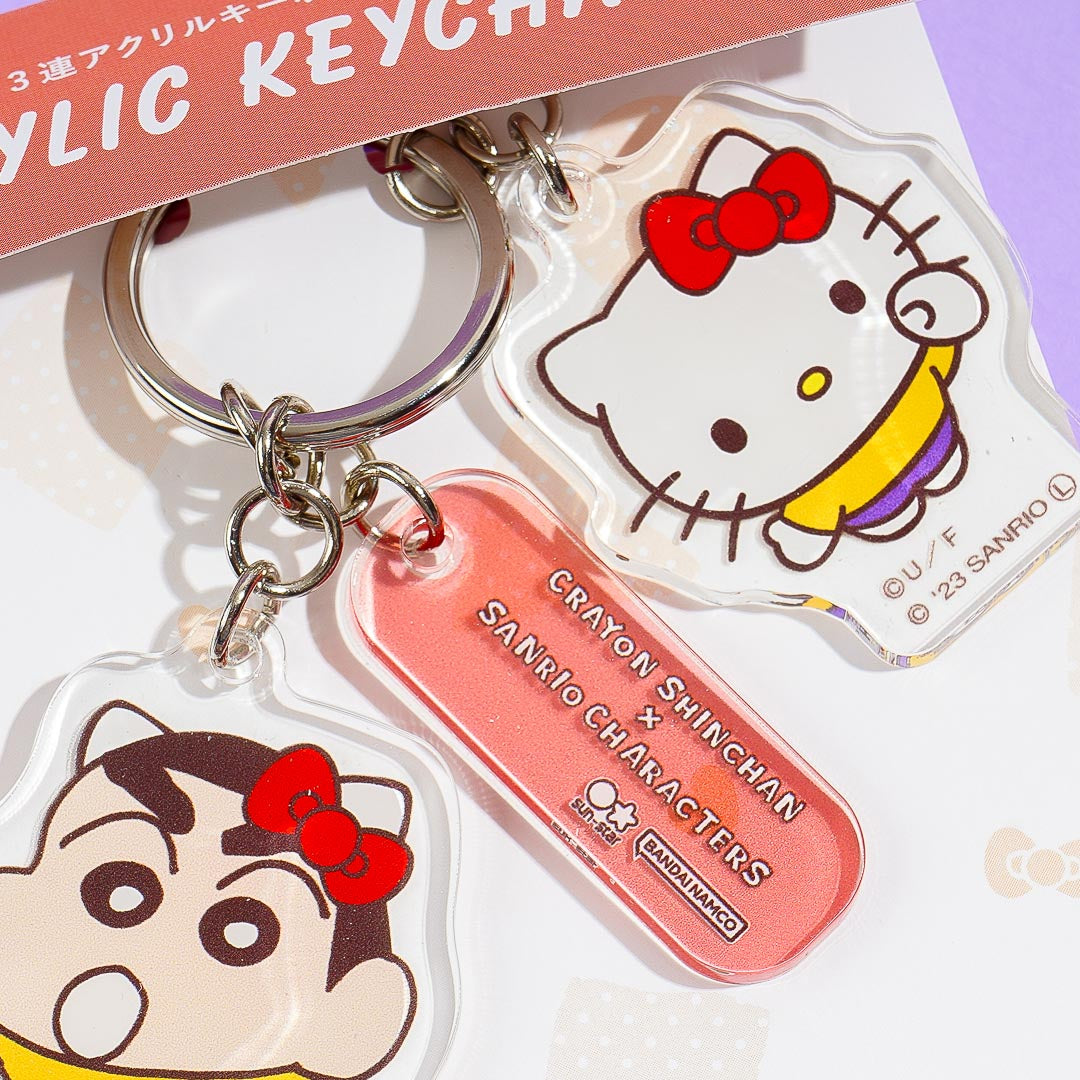 Hello Kitty x Shin-Chan Punch Keychain