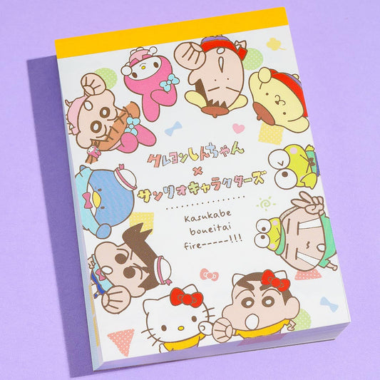 Sanrio Characters x Shin-Chan Punch Memo Pad