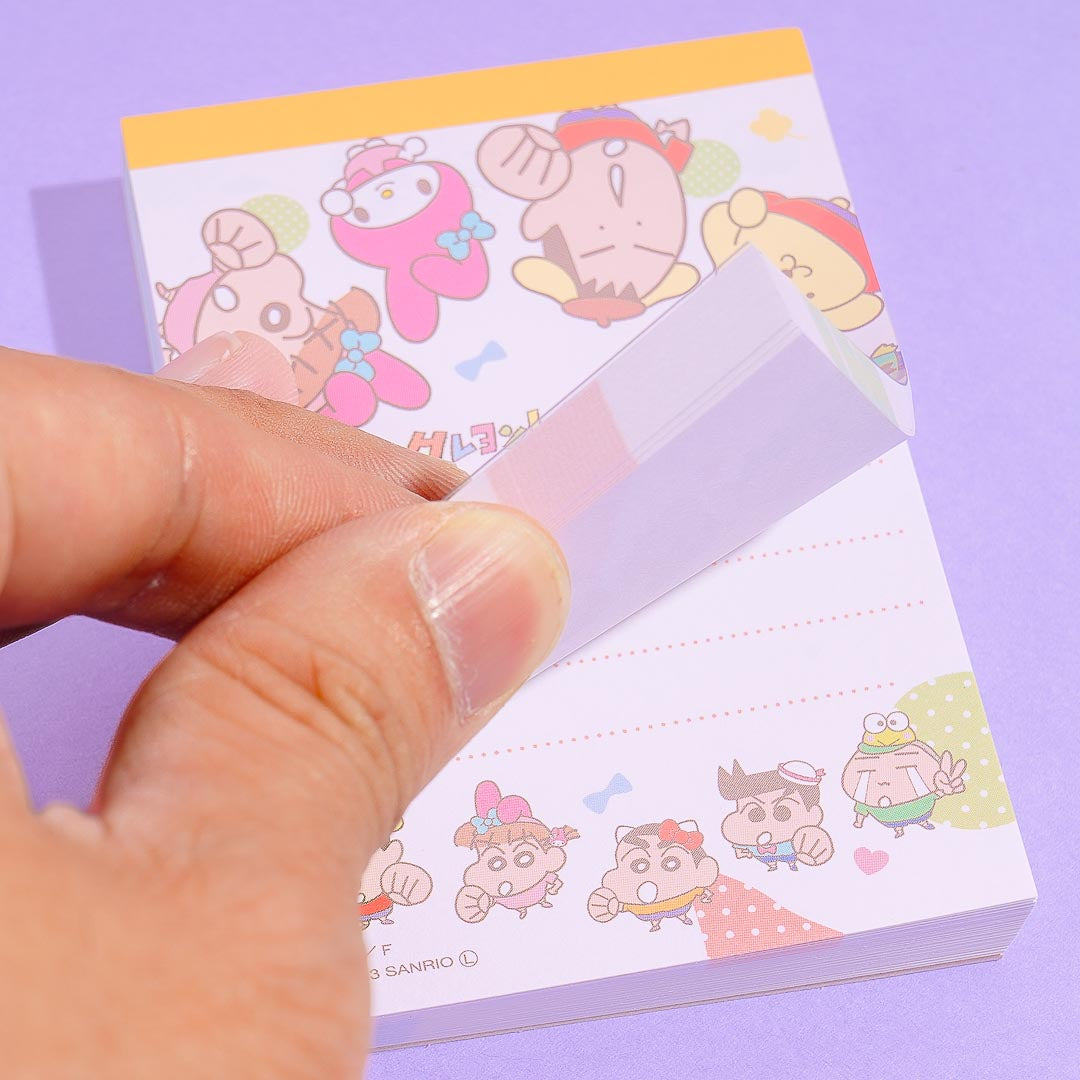 Sanrio Characters x Shin-Chan Punch Memo Pad
