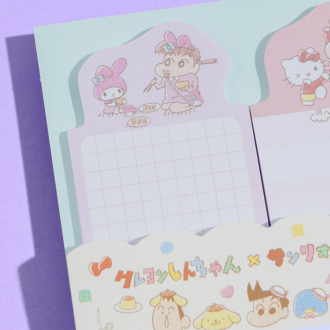 Sanrio Characters x Shin-Chan Sticky Notes