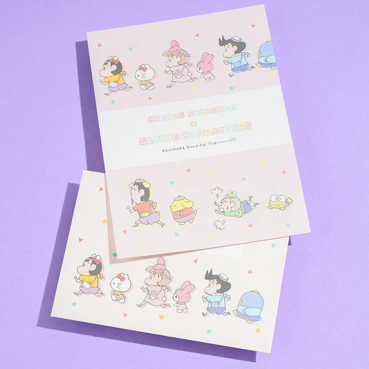 Sanrio Characters x Shin-Chan Mini Letter Set