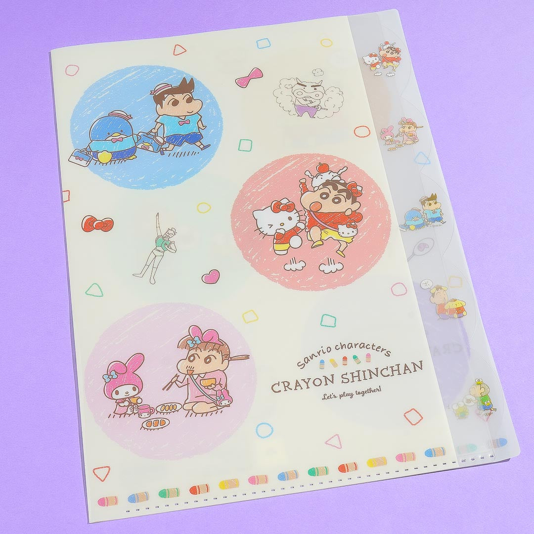 Sanrio Characters x Shin-Chan Clear File Folder