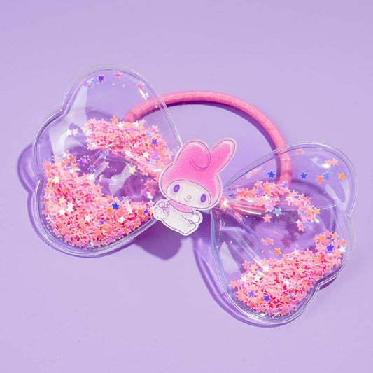 My Melody Glittery Ribbon Hair Tie