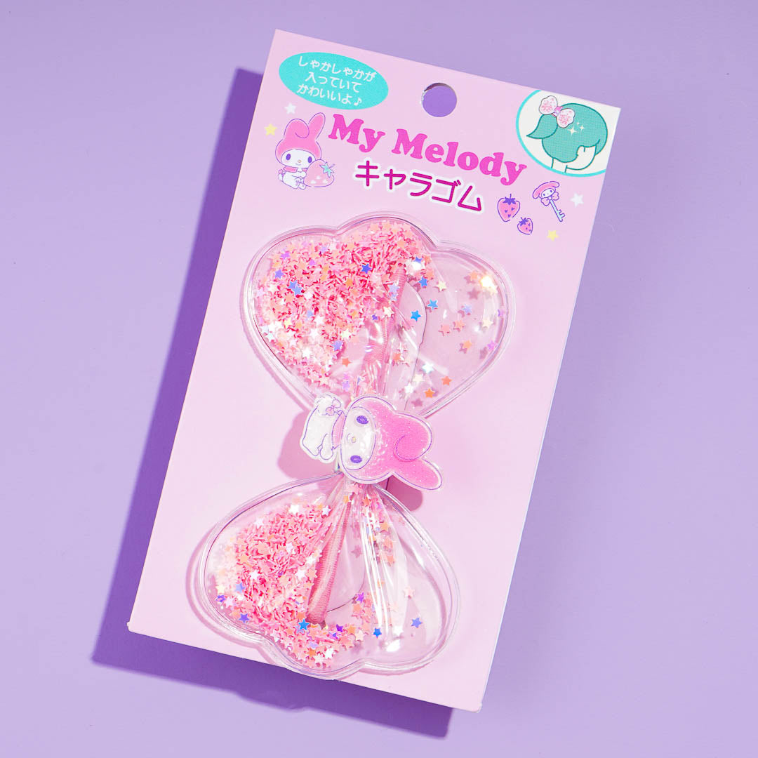 My Melody Glittery Ribbon Hair Tie
