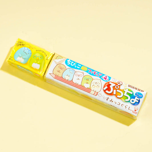 Puccho Chewy Candy with Sumikko Gurashi Eraser Figure - Peach