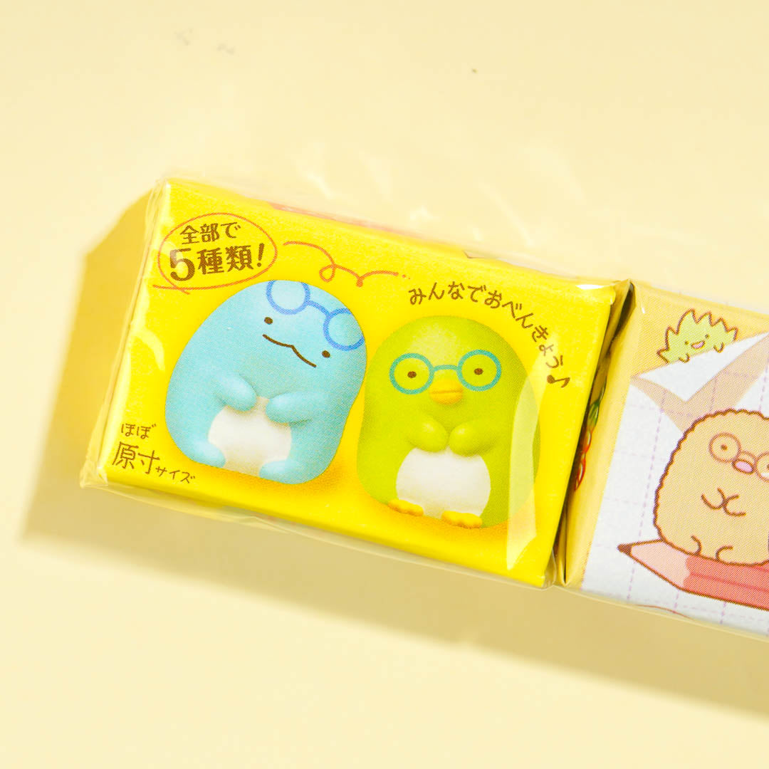Puccho Chewy Candy with Sumikko Gurashi Eraser Figure - Peach