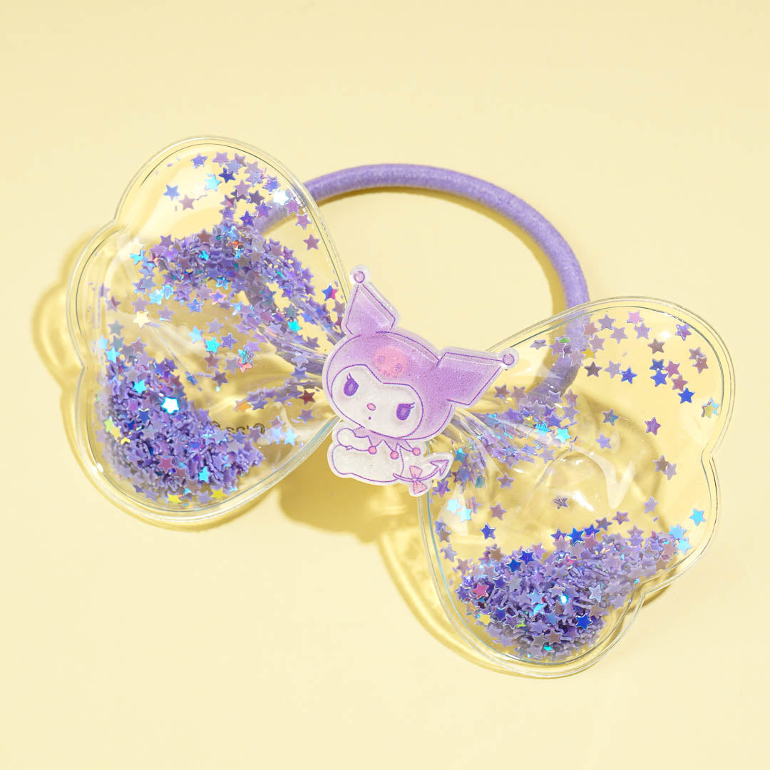 Kuromi Glittery Ribbon Hair Tie