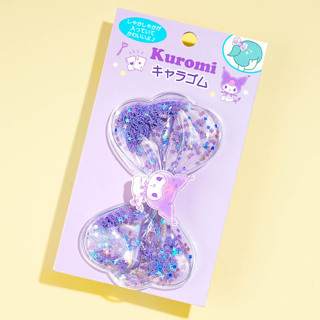Kuromi Glittery Ribbon Hair Tie