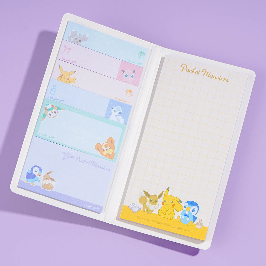 Pokemon Gathering Friends Memo Pad & Sticky Notes Set