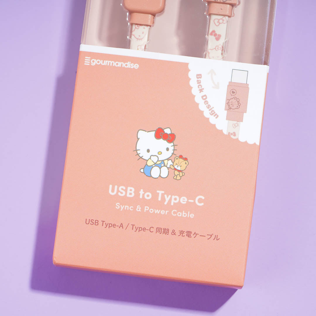 Hello Kitty & Tiny Chum USB To Type-C Flat Cable