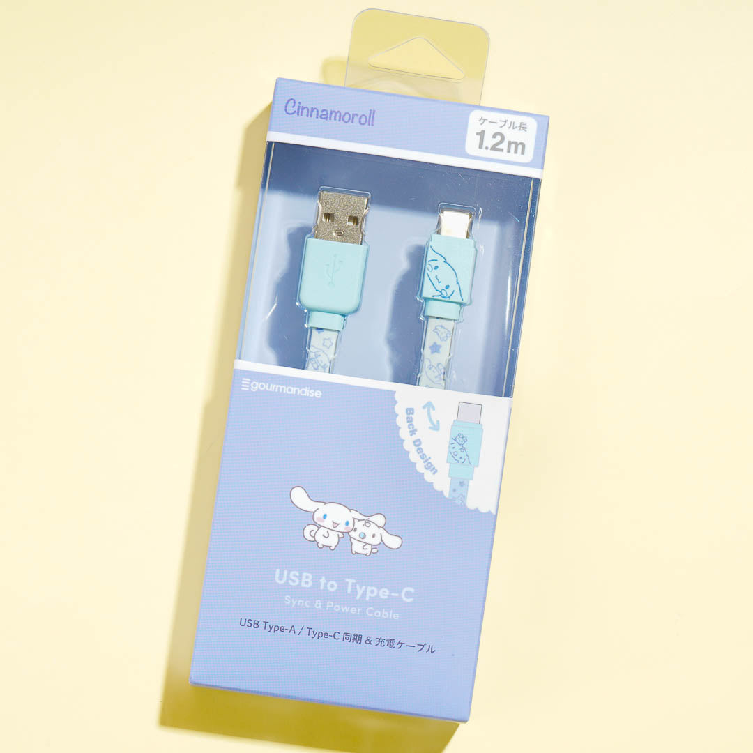 Cinnamoroll & Milk USB To Type-C Flat Cable