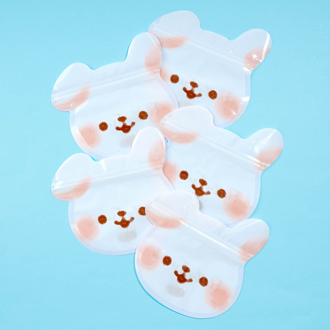 Blushing Rabbit Die-Cut Zip Bag Set