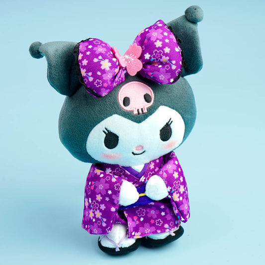 Kuromi Sakura Kimono Blushing Plushie - Medium