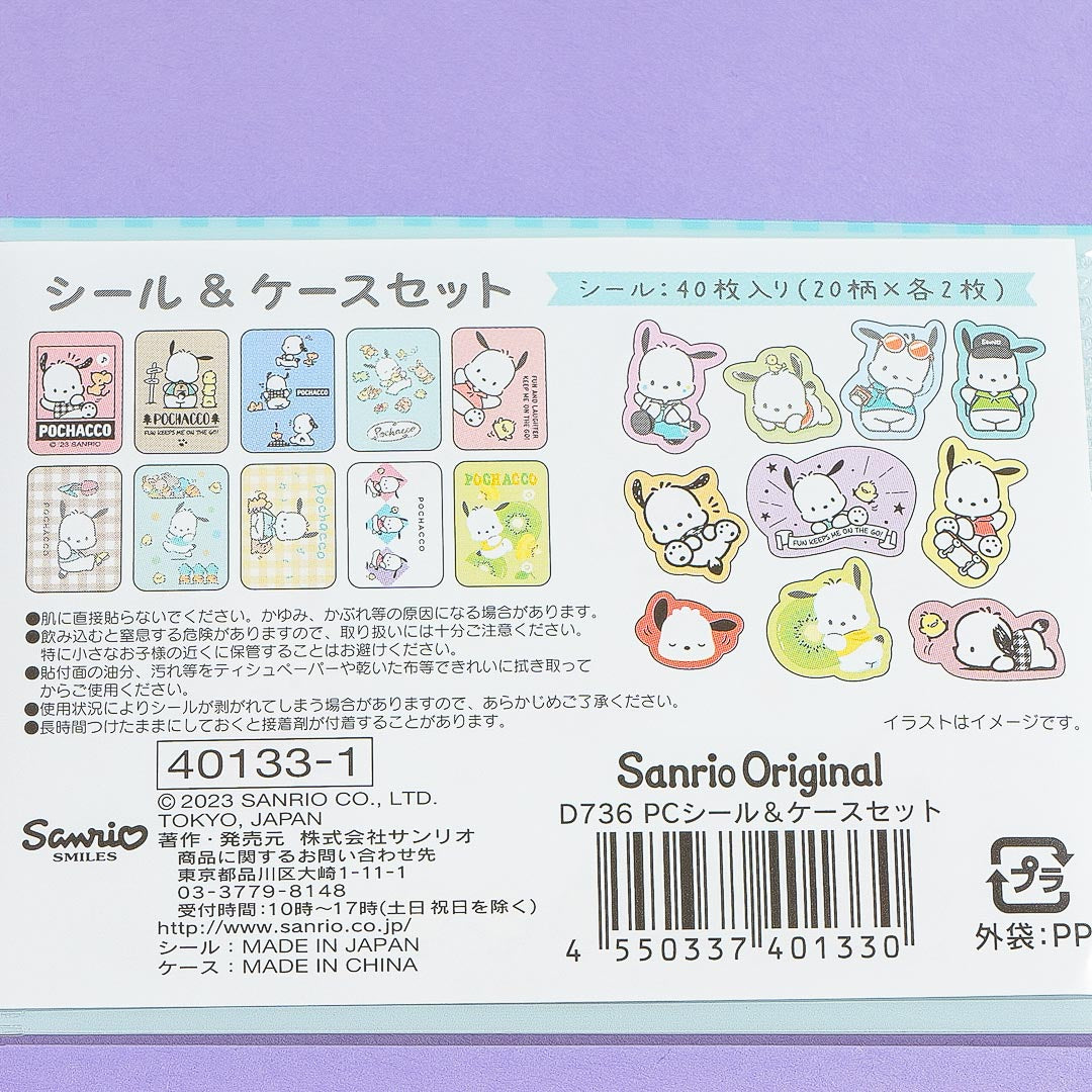 Pochacco Playful Sticker Set With Case