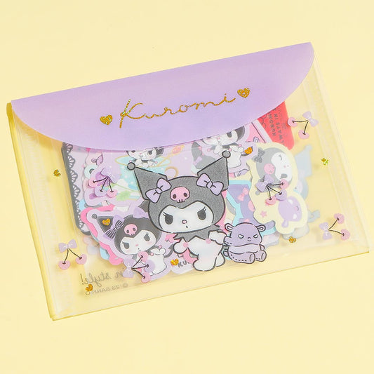 Kuromi Playful Sticker Set With Case