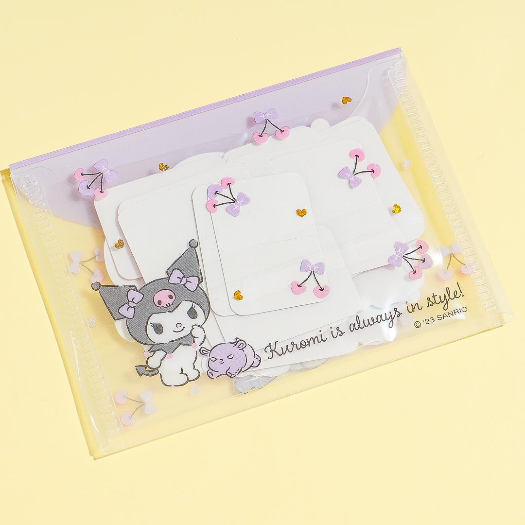Kuromi Playful Sticker Set With Case