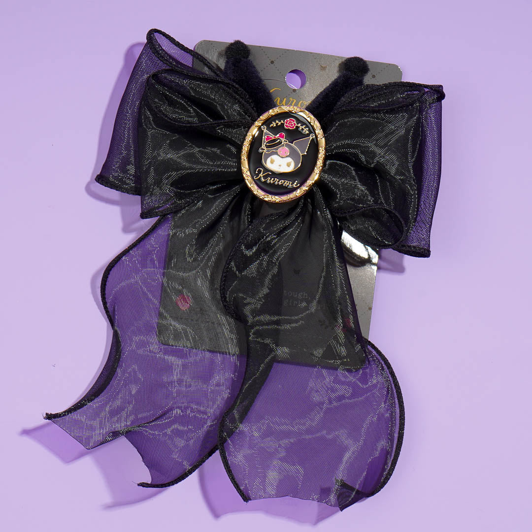 Kuromi Sheer Ribbon Hair Clip