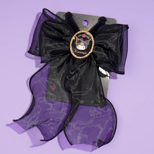 Kuromi Sheer Ribbon Hair Clip