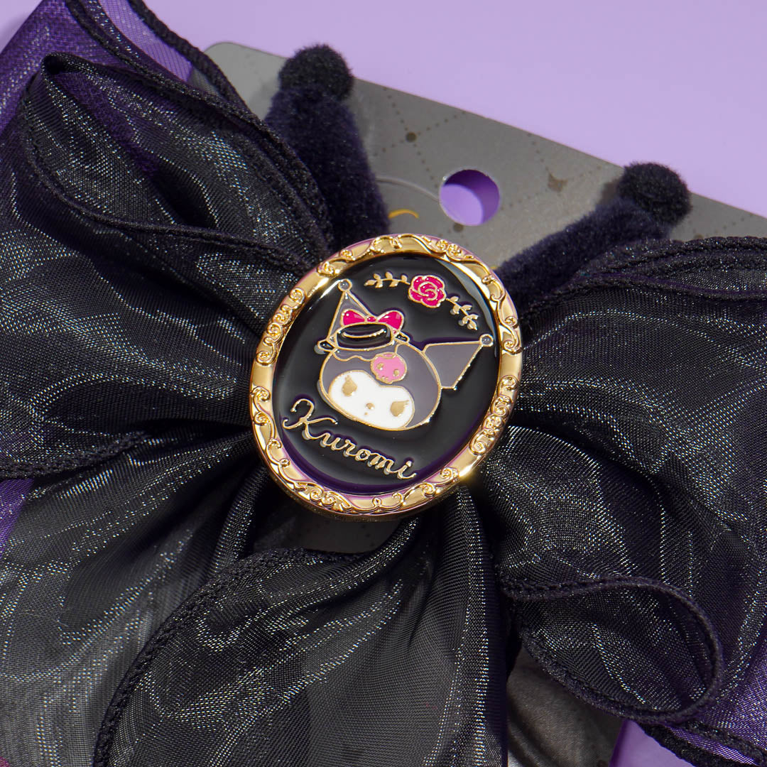 Kuromi Sheer Ribbon Hair Clip