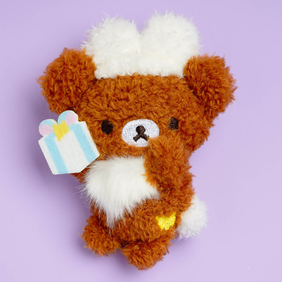 Rilakkuma Niko Niko Badge Plushie - Chairoikoguma / Mini