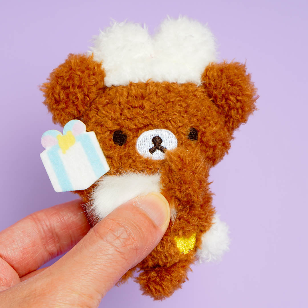 Rilakkuma Niko Niko Badge Plushie - Chairoikoguma / Mini