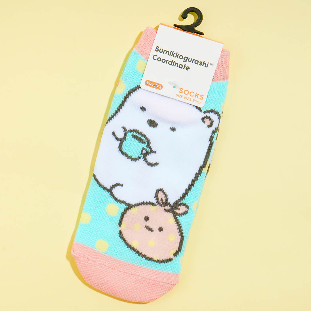Sumikko Gurashi Sneaker Socks - Shirokuma & Furoshiki