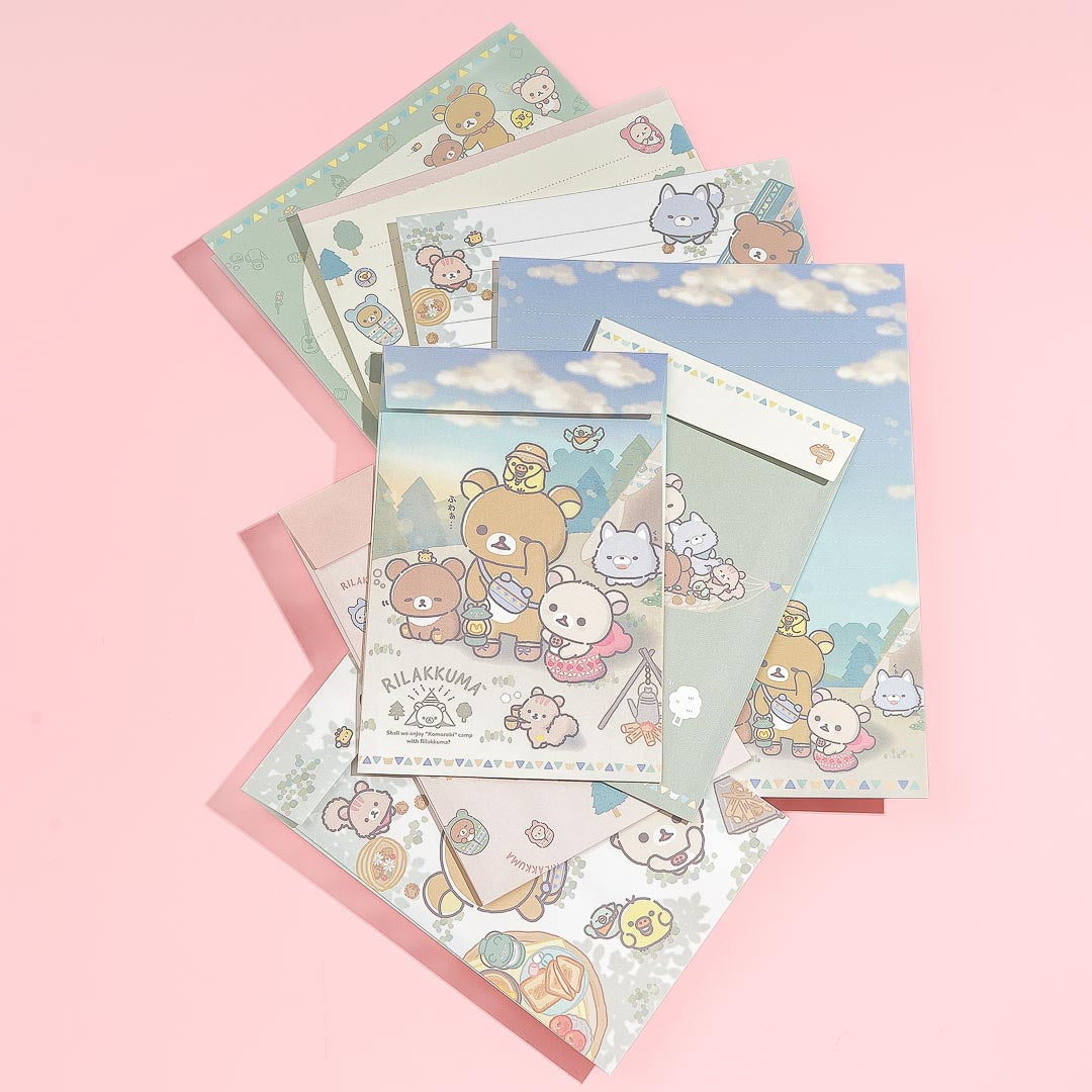 Rilakkuma & Frieds Komorebi Camp Letter Set
