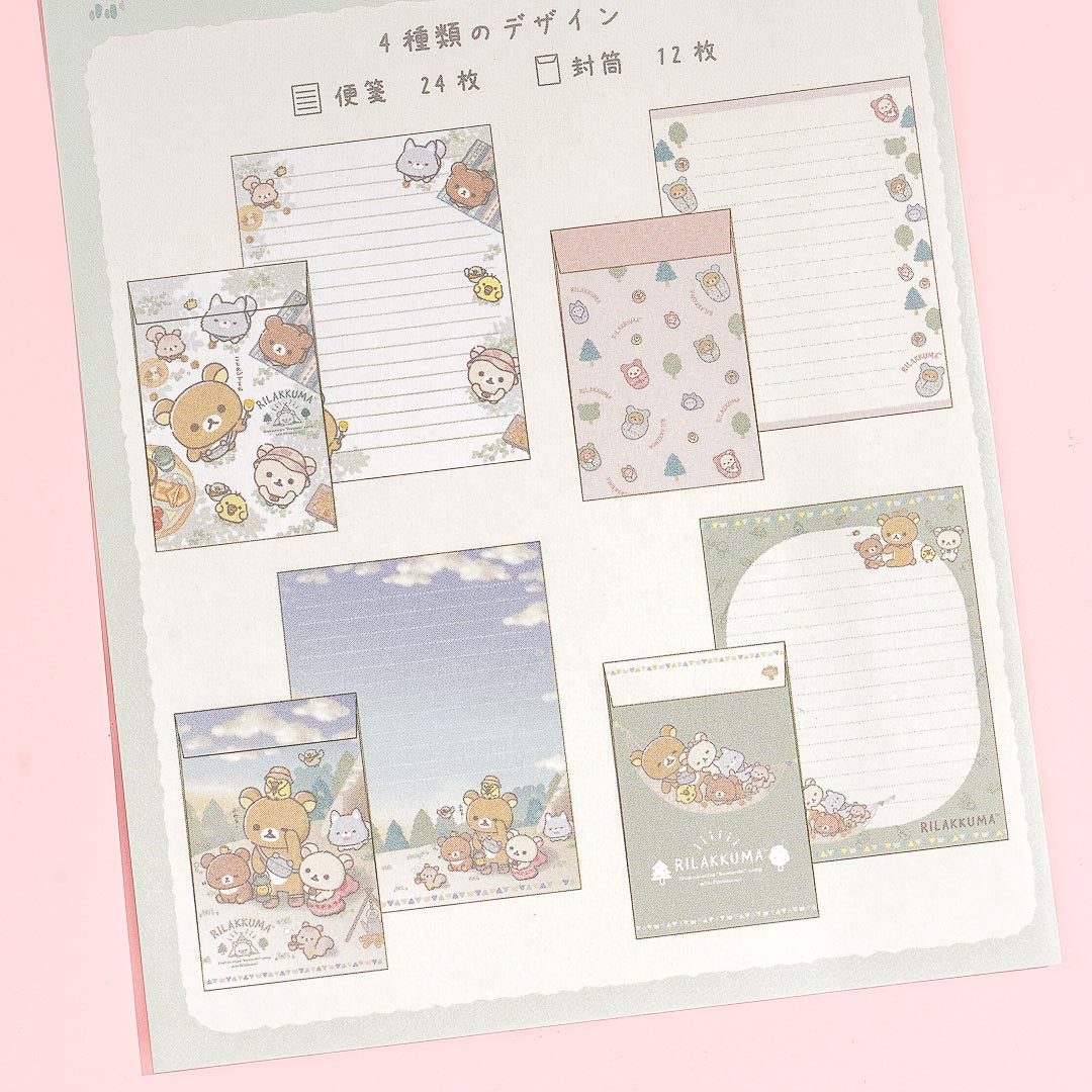 Rilakkuma & Frieds Komorebi Camp Letter Set