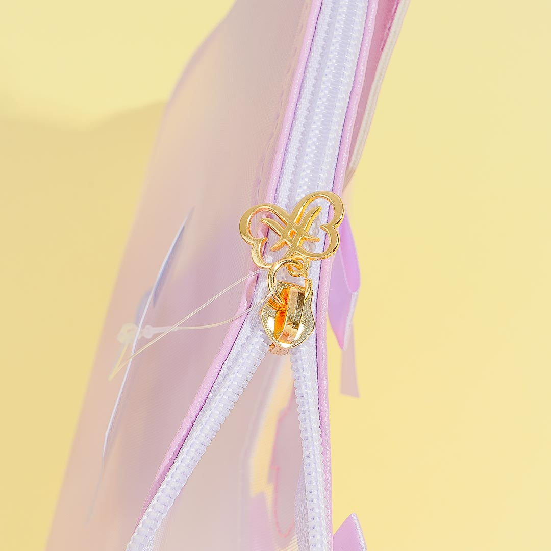 Kuromi Ribbon Ears Mesh Pouch