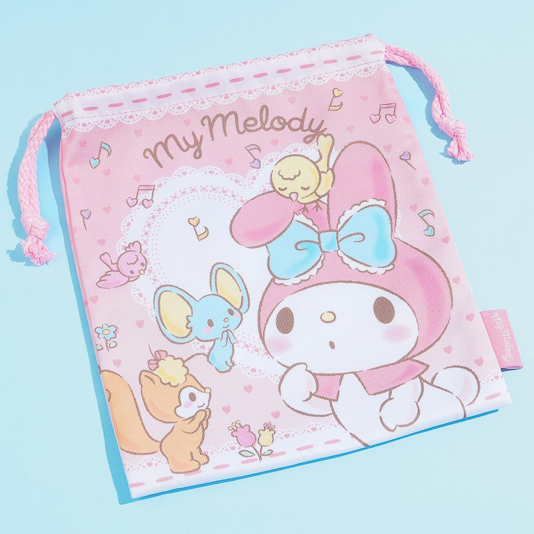 My Melody Music Drawstring Pouch