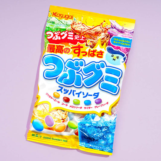 Kasugai Tsubu Gummy Candy - Sour Soda