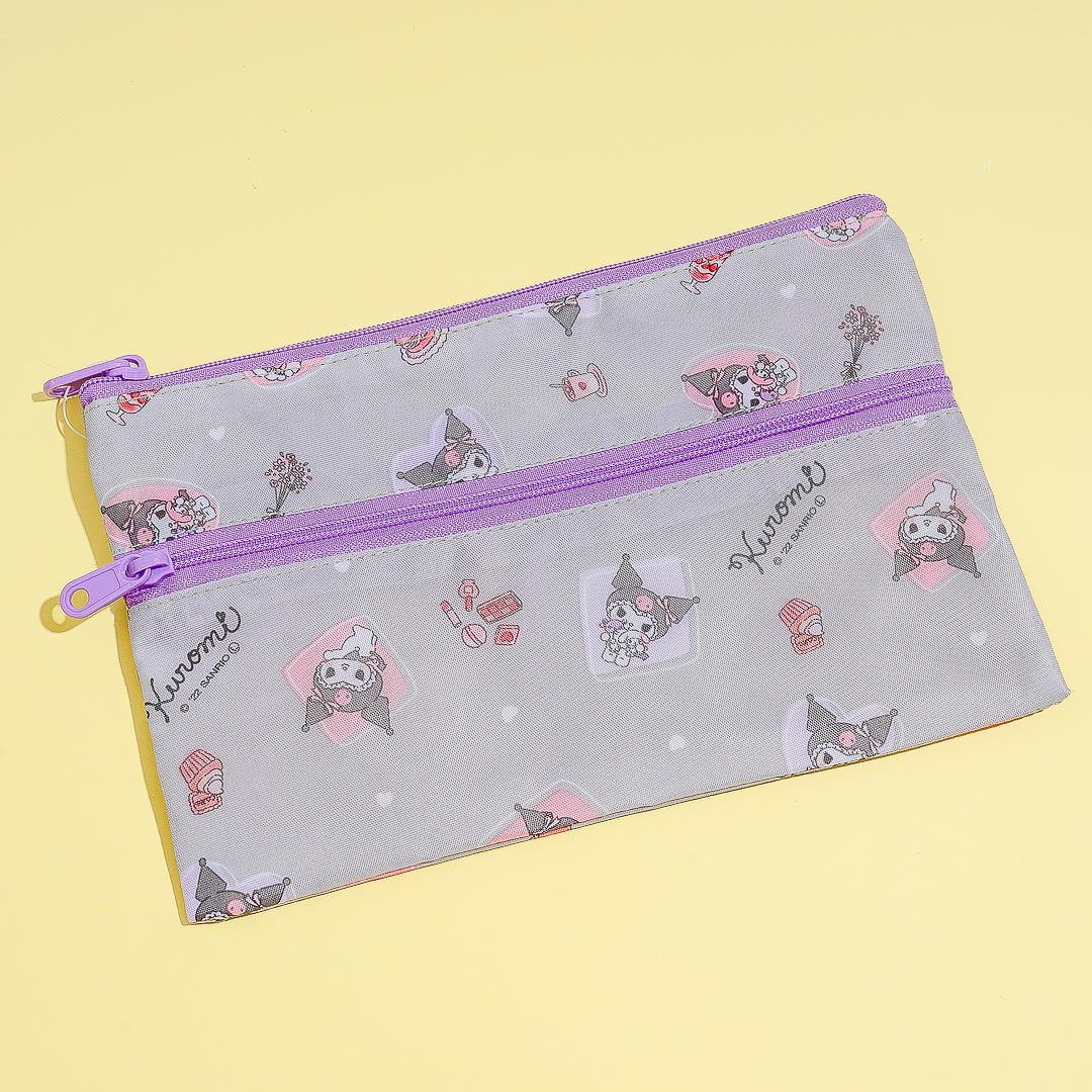 Kuromi Girly Double Zipper Pouch