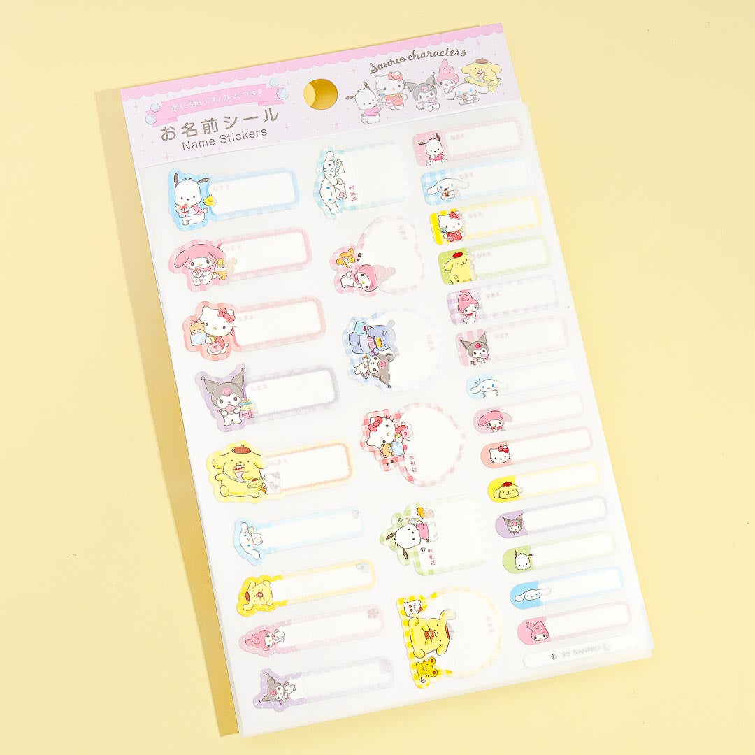 Sanrio Characters Name Label Stickers