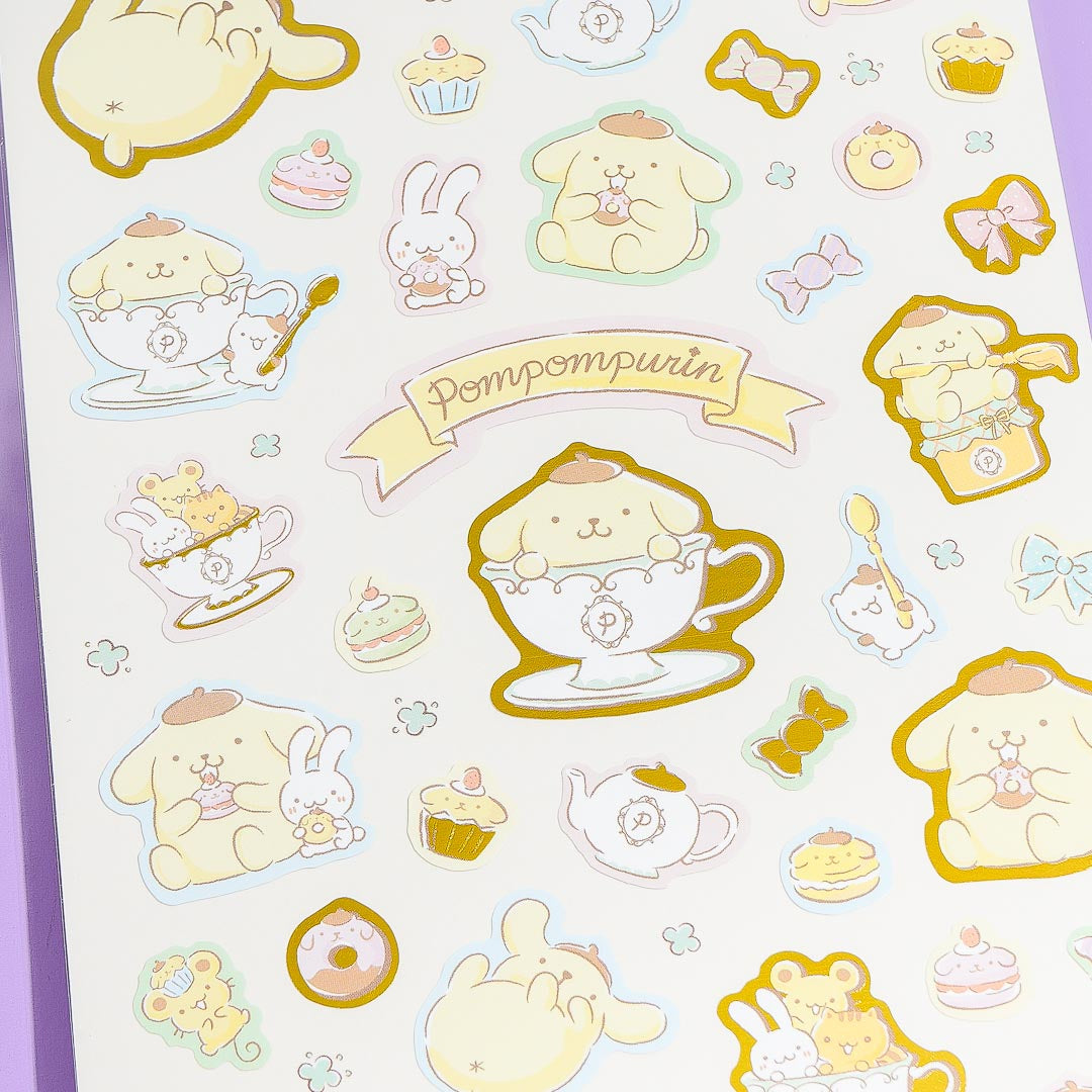 Pompompurin Tea Party Stickers
