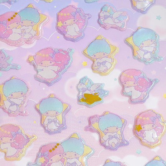 Little Twin Stars Play Time Puffy Stickers