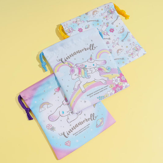 Cinnamoroll Unicorn Drawstring Bag Set