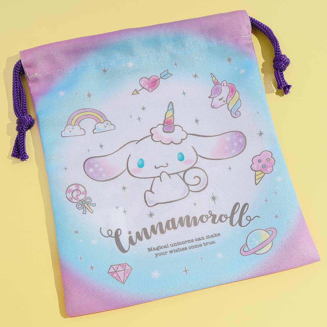 Cinnamoroll Unicorn Drawstring Bag Set
