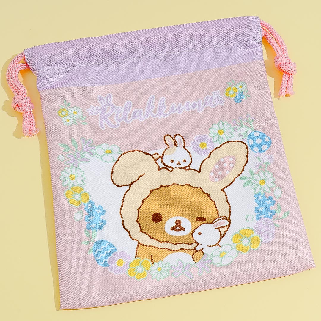 Rilakkuma Easter Bunny Drawstring Bag Set