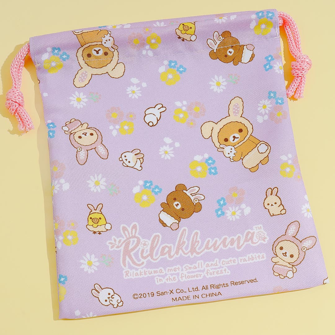 Rilakkuma Easter Bunny Drawstring Bag Set