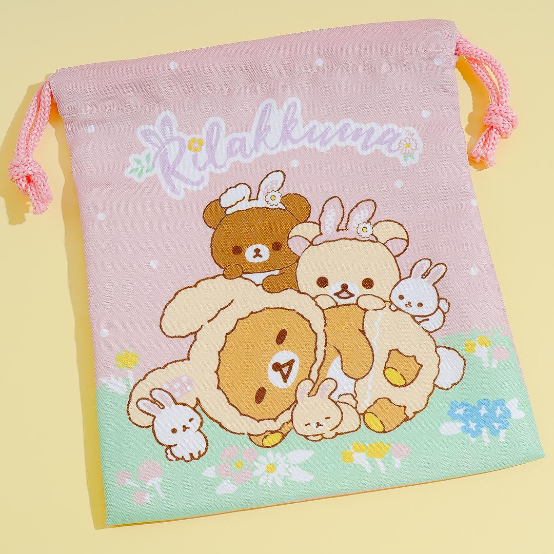 Rilakkuma Easter Bunny Drawstring Bag Set