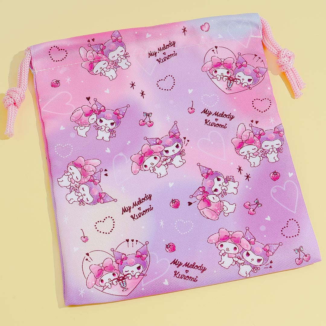 My Melody & Kuromi Love Drawstring Bag Set