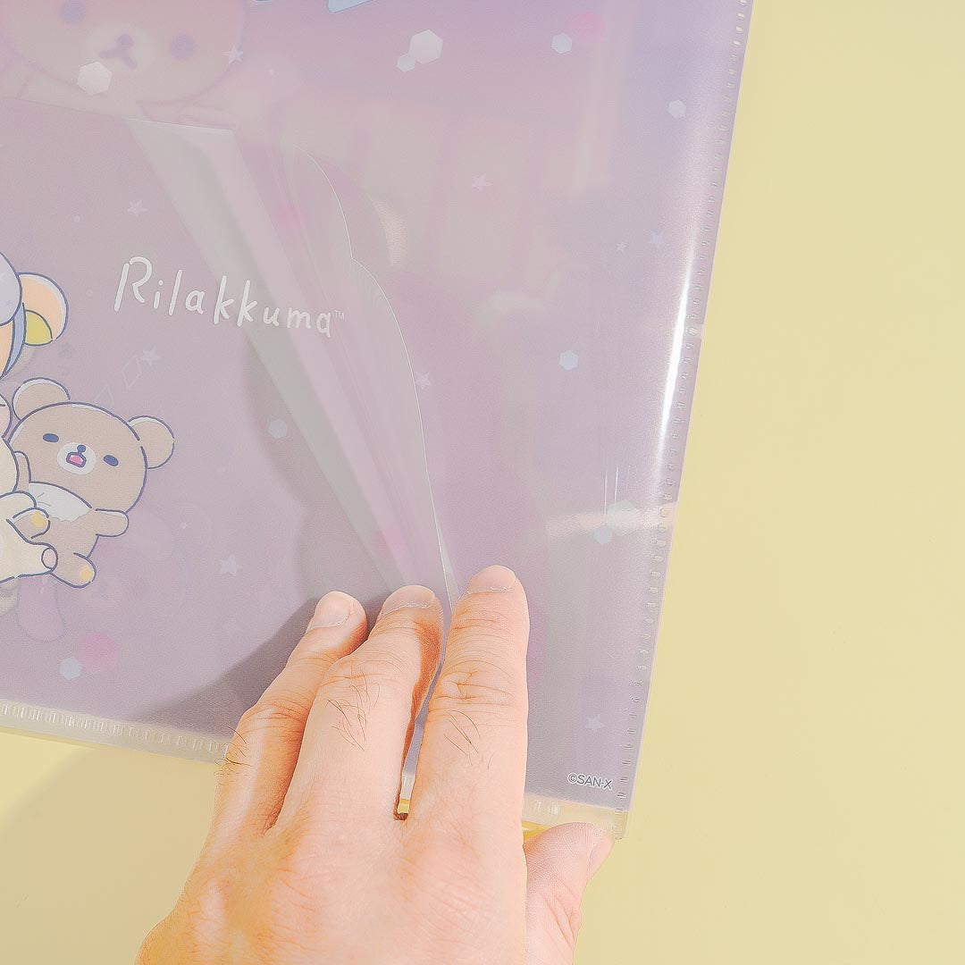 Rilakkuma Sleepy Tea Clear File Folder