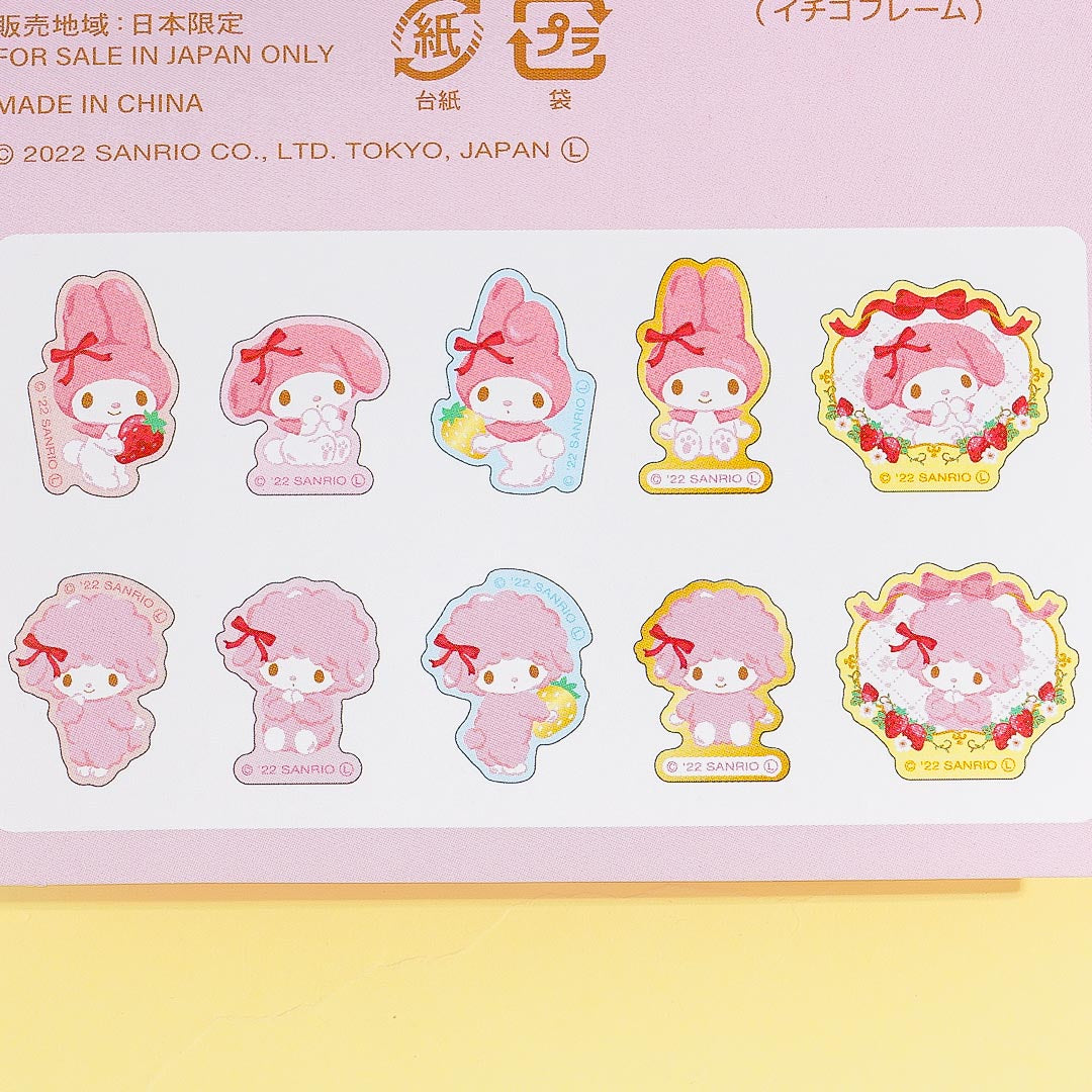 My Melody & My Sweet Piano Strawberry Sticker Flakes