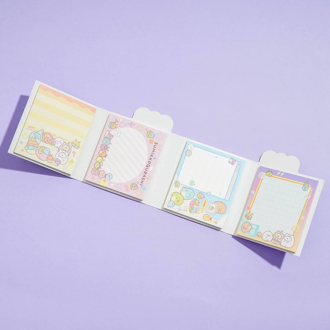 Sumikko Gurashi Mysterious Friends UFO Tour Memo Pad Set