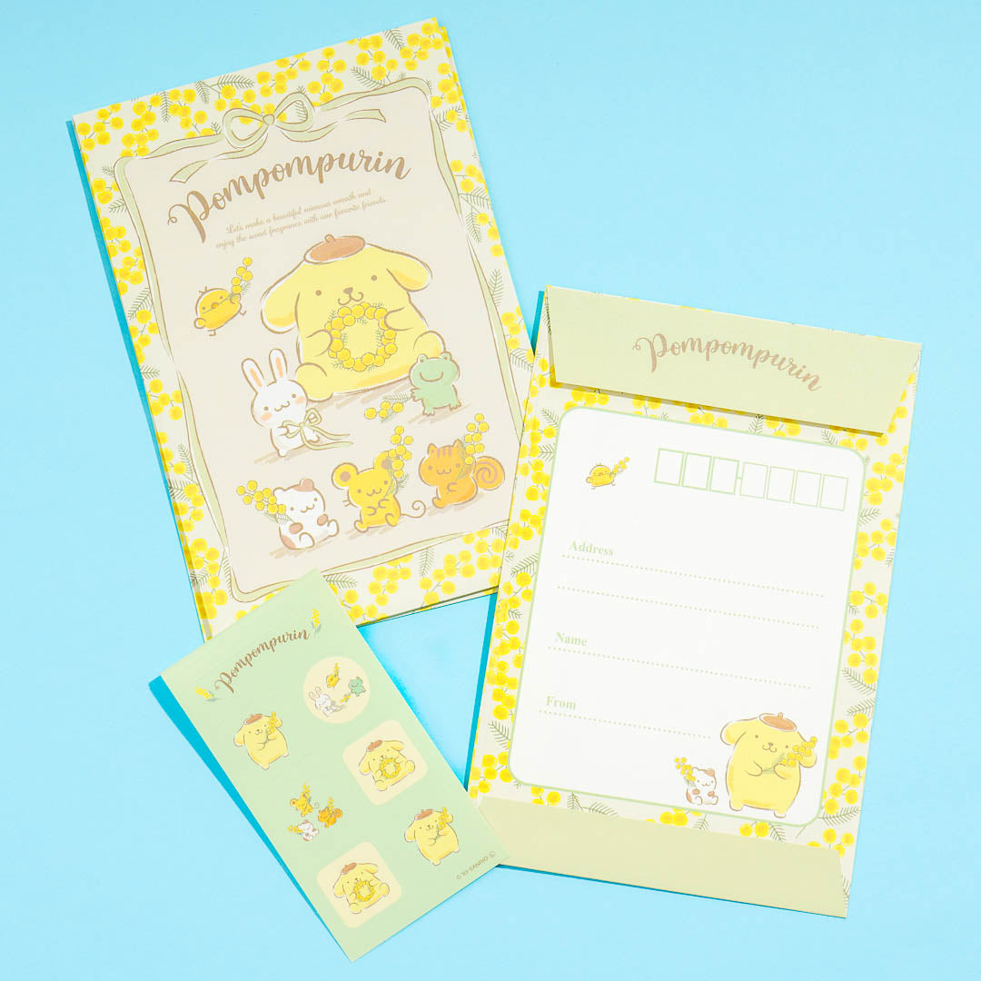 Pompompurin Flower Season Letter Set
