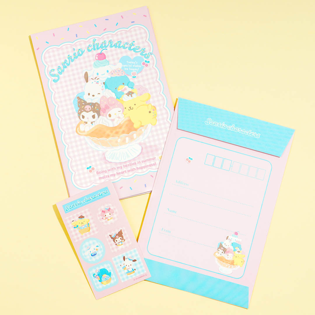 Sanrio Characters Parfait Letter Set