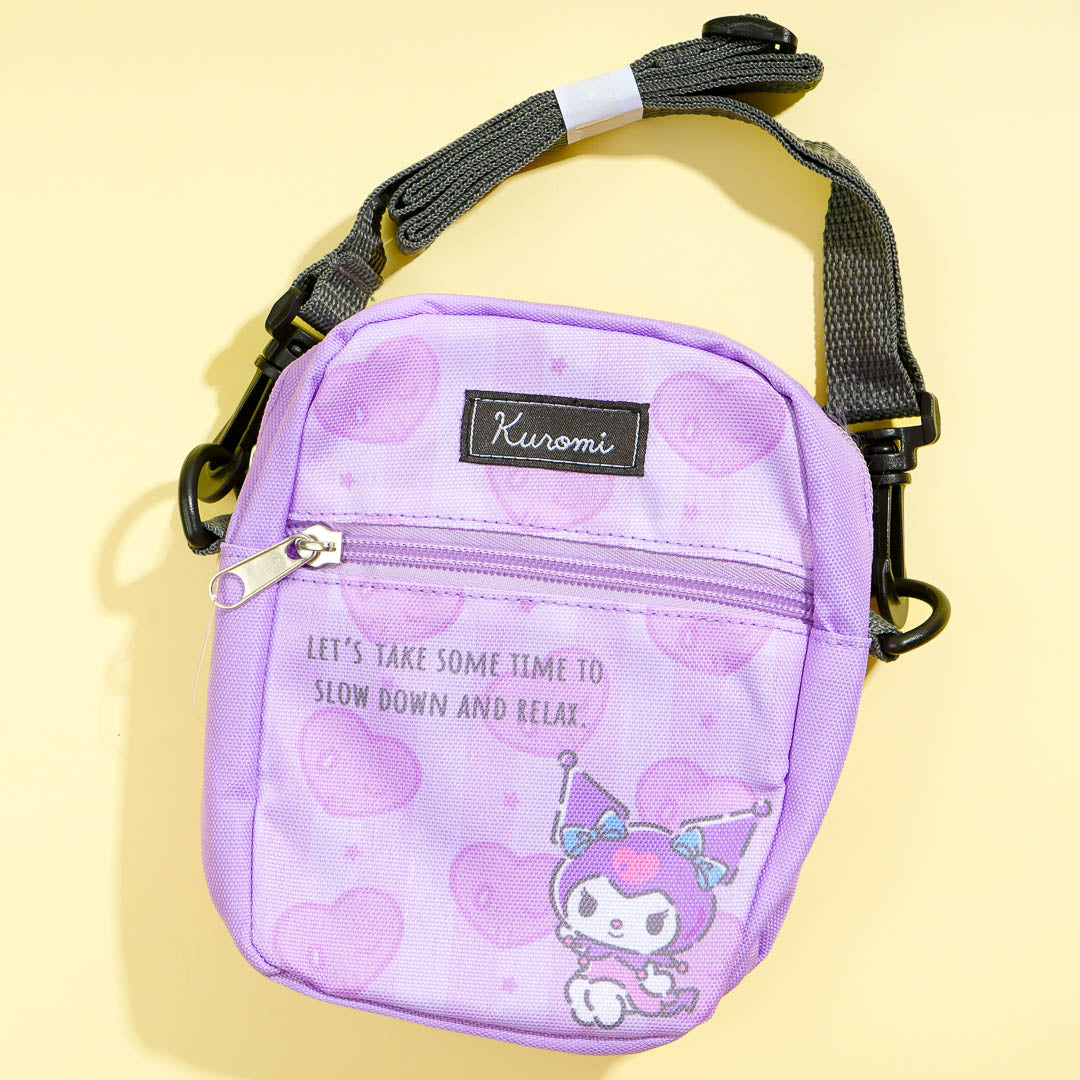 Kuromi Skull Heart Sling Bag