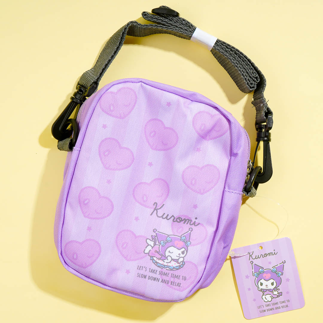 Kuromi Skull Heart Sling Bag