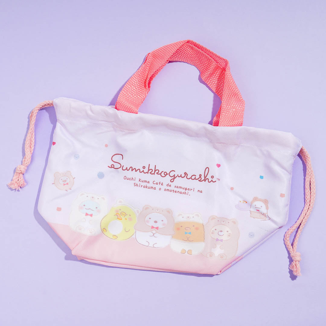 Sumikko Gurashi Bear Cafe Drawstring Handbag