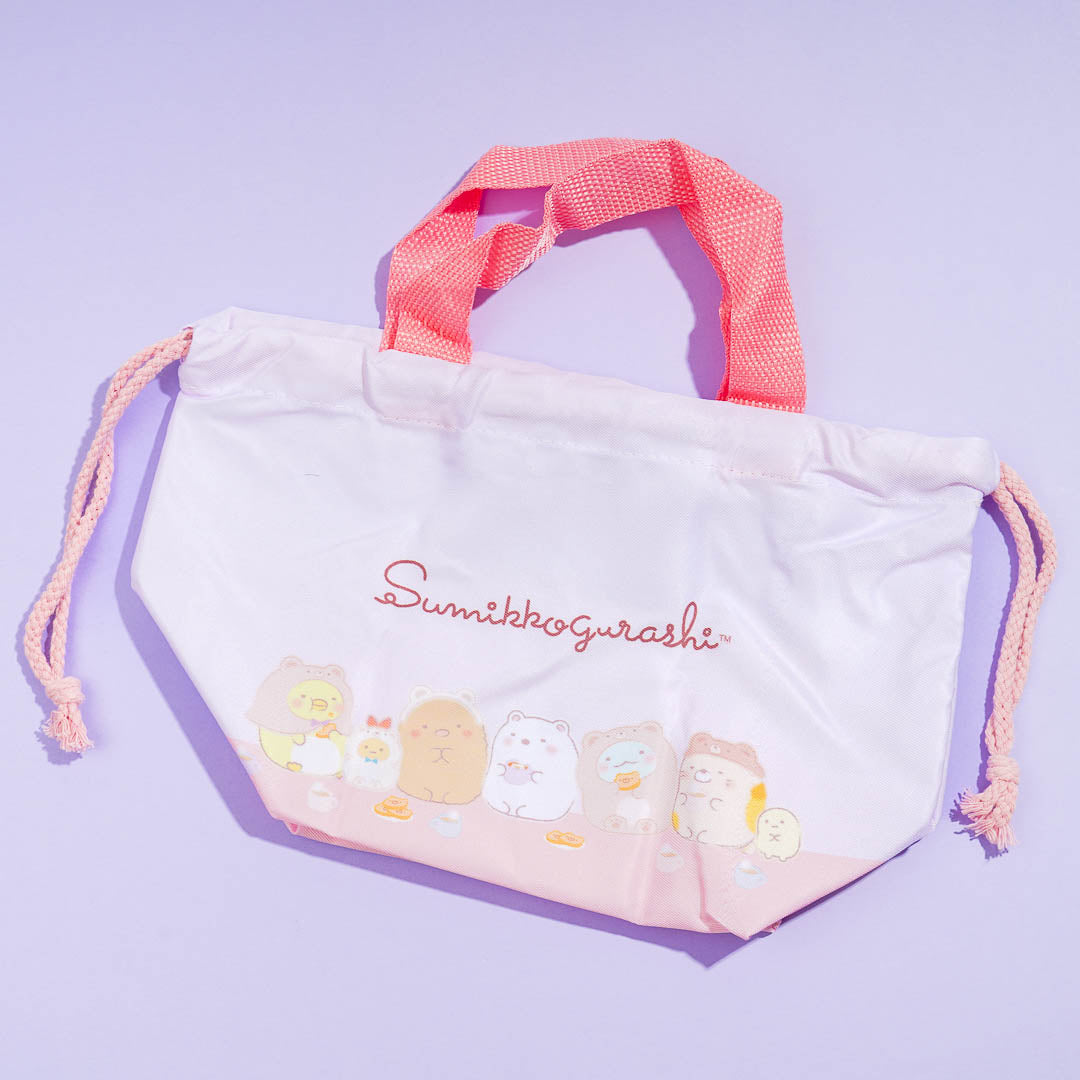 Sumikko Gurashi Bear Cafe Drawstring Handbag